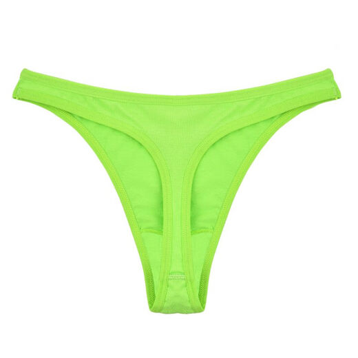 Jinbing men's thong high-cut cotton style hollow sexy butt-lifting T-pants low-waist macho nightclub seamless briefs trendy red XL 135-150