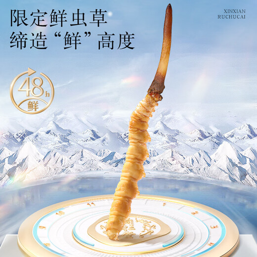 Tongrentang Brand Beijing Tongrentang Fresh Cordyceps Cordyceps Fresh Cordyceps Gift Box Unbreakable Grass Gifts for Elders 1 Box 30G 4A 30 Fresh Cordyceps 1-1.3g/piece