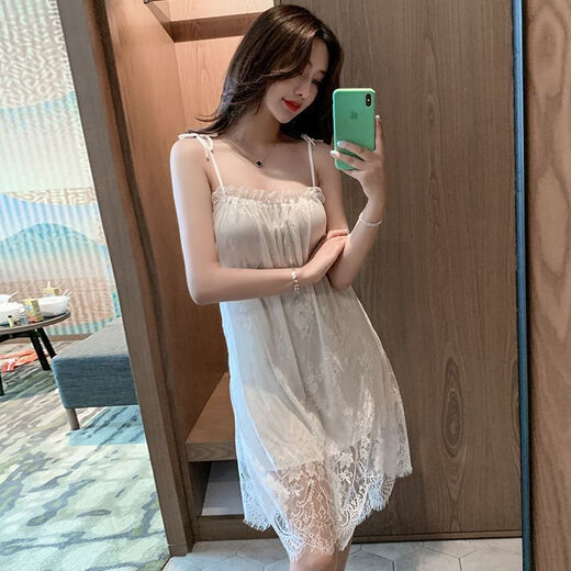 TTPMER2025 SOSSENSEN NIGHGOWN POUR FEMMES EN SUMBRE ICE SILKY SEXY SEXY FENG FENG PAJAMAS HOME KMN-5012 M Taille (adaptée à 80-100 Jin [Jin est égal à 0,5 kg]))