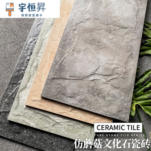 维诺亚文化石外墙砖300X600仿古砖别墅瓷砖围墙蘑菇石农村自建房乡村372 695 30X60cm