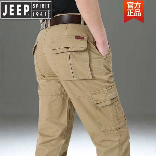 Jeep (Jeep) High-End-Hosen für die Frühlings- und Sommer-Dünnen-Multi-Tasten-Hose von Männern für Männer lange Hose für Männer Lose großer Größe reines Baumwoll-Arbeitskleidung 9922 Grau-dünn 29 Taillenumfang zwei Fuß eins eins
