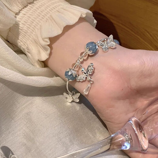 
The same style of Xiaohongshu bursting butterfly bracelet new Chinese fashion super fairy hand decoration to give best friend birthday gift M687 [fragmented butterfly bracelet] 3 packs