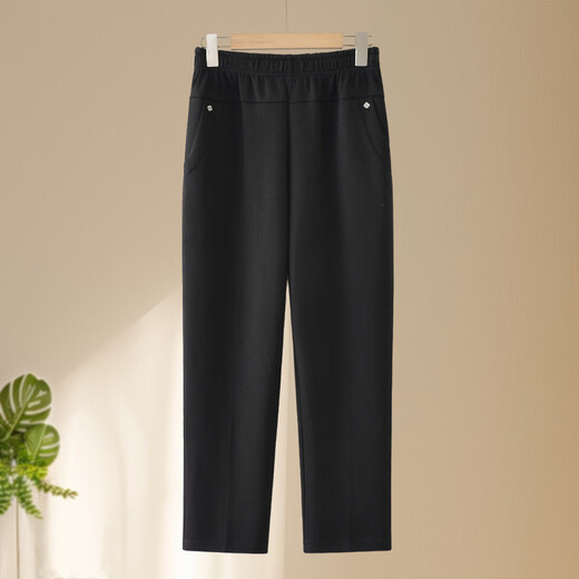 Fengxiao mom wear spring and autumn casual pants for middle-aged and elderly women grandma style trousers for the elderly and old ladies high-waisted straight pants