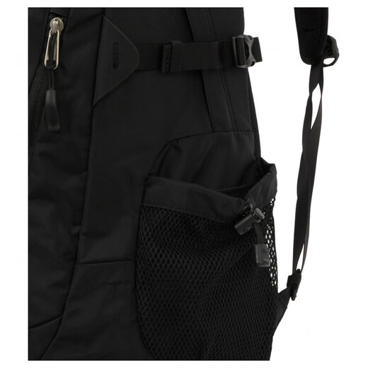 北面（The North Face）品牌徽标拉链开合尼龙双肩包中号男女同款情侣款黑色 黑色