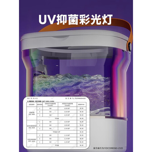 Xiaomi Guoba Washing Machine Portable Small Washing Socks and Underwear Mini Single Dormitory Visual Washing and Removing Integrated Upgraded Model 12L Purple Blu-ray + Bass Cleaning