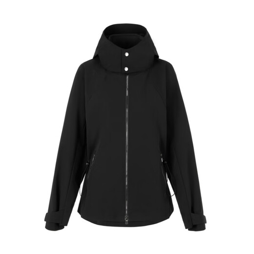 迪桑特（DESCENTE）WOMENSSTUDIO宽松梭织纯色logo设计长袖夹克外套女款 木炭灰 M