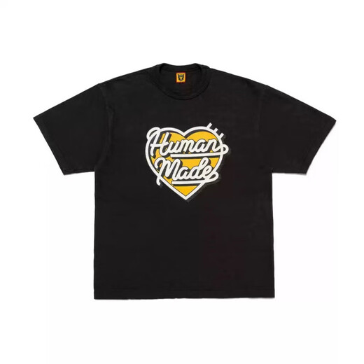 Lee Kids Japanese American Trendy Brand Human Dragon Year Limited Limited Men à manches courtes Couple d'été T-shirt Animal Top 3892 Black S