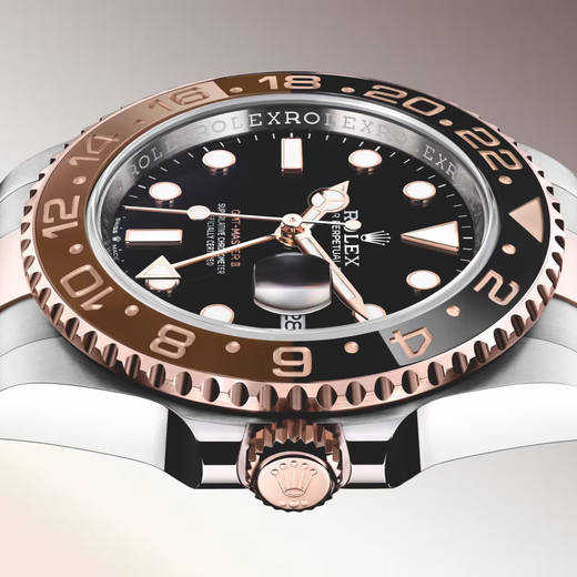 Rolex GMT-Master Sargasso Ring Mechanical Movement Rose Gold and Oystersteel 40mm Black Dial