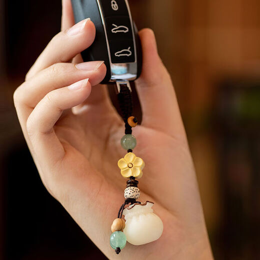 New Chinese style handmade bodhi money bag mobile phone chain pendant couple car keychain lucky bag bag hanging accessories lucky bag live buckle