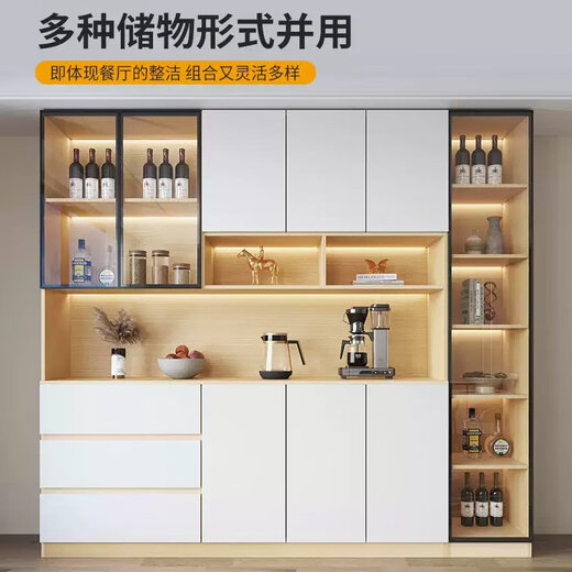 BEYZK餐边柜高柜一体靠墙现代简约轻奢客厅餐厅家用茶水酒柜收纳储物柜 款式12240*40*220顺丰安装