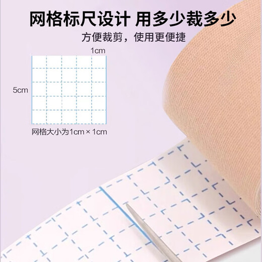 First lift bandage, chin cover, facial wrinkles, crow's feet, forehead wrinkles, tape artifact, invisible muscle patch