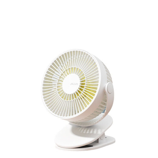 Jisu clip-type small fan small student dormitory bed portable rechargeable clip office desk electric fan yellow FA29 little yellow duck IP model 2000 mAh
