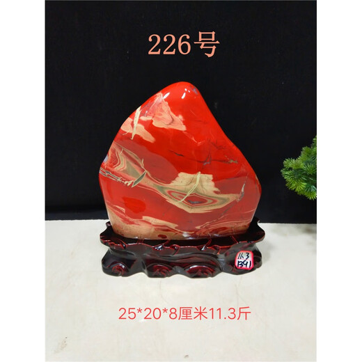 Fashion boutique South African red jasper chicken bloodstone ornaments natural stone rough stone collection gift jade ornamental stone red 226