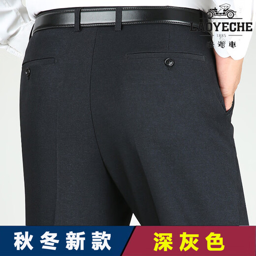 简方位桑蚕丝男西裤中老年休闲西裤夏天薄款男士免烫西装裤正装裤 浅灰色夏天薄 9903 均码 29码（2尺2腰围）
