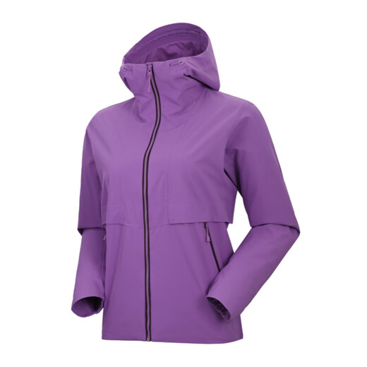 Kailas Sporty Outdoor Simple Solid Color Mountaine de randonnée et de randonnée à l'épreuve du vent mince Velvet confortable Veste à soupe de vent à capuche Black Black Xs