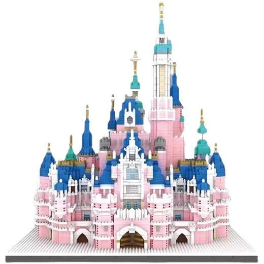 Lego friends building blocks immortal flower micro-grain building block assembly toys to give girls birthday gifts Huadu Castle-Disney 16783 particles [collect and purchase free] Acrylic cover + light 9