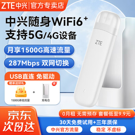 ZTE F32 wifi6 portátil viene con 1500G, admite dispositivos 5G 4G, tarjeta inalámbrica extraíble sin tarjeta, velocidad ilimitada, tarjeta de red portátil, tráfico universal para toda la red, modelo 2025, conmutación de red dual WiFi6 blanca, versión insignia