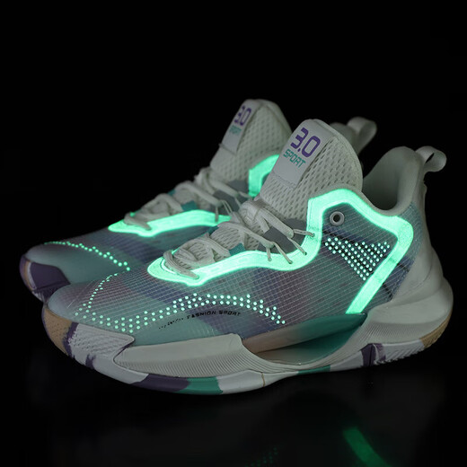 Wade Phantom's new basketball shoes for men's high top anti-slip wear-resistant shock-absorbing outdoor practical students and teenagers have 723 light moonlight 45