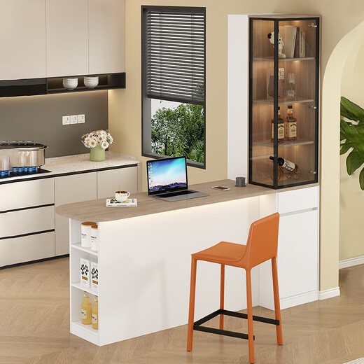 Xuepeng Multifunktional Freizeit Bar Tisch Küche Middle Island Tisch Wohnzimmer Partitionschrank Weinschrank Seitenschrank Esstisch integriert 6G374 Modell 11 (mit Licht): 1478*600*2400