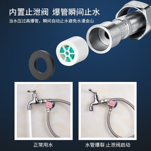Submarine FBC-80 (two) stainless steel braided water supply hose explosion-proof pointed single hole basin faucet 80cm