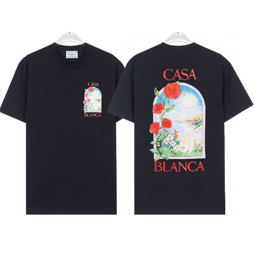Lee Kids Casablanca Hombres y mujeres Camiseta de cuello redondo de la marca de moda de la mano corta de manga corta.