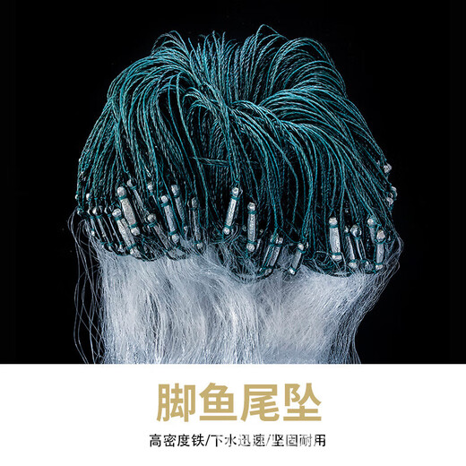 Single-layer floating net, nylon, three-layer sunken net, thickened fishing net, soft silk thread, weighted crucian carp net, meal bar hanging net, three-layer 1 finger, 1 meter high, 35 meters long (weighted sunken net)
