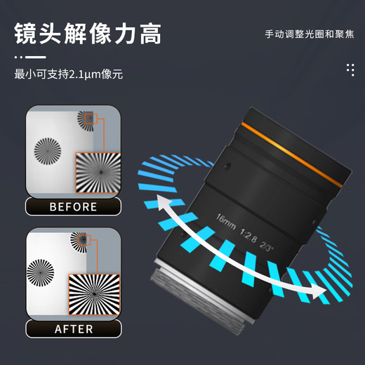 海康威视1000w工业相机c口镜头MF08/12/16/25/35/5028M-10MPE MVL-HF3524M-10MP