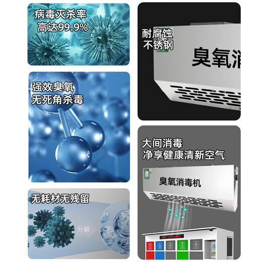 Aijenu wall-mounted ozone generator food factory workshop disinfection machine garbage room deodorization deodorization air purification and sterilization 3g upgraded smart model (small machine)