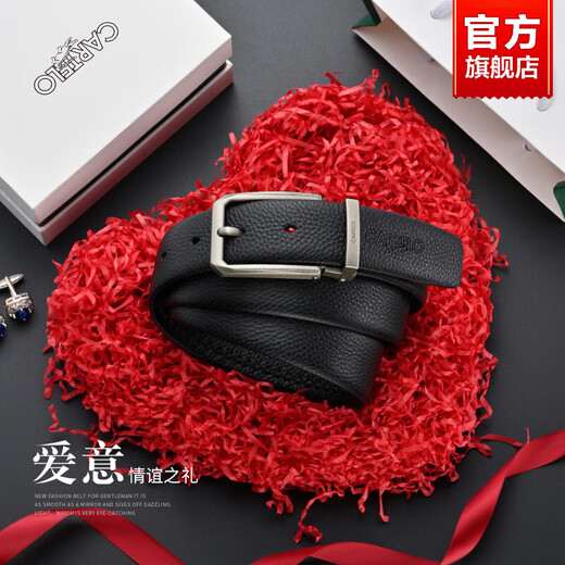 Belt Herren -Pin Schnalle Gürtel Kopfschicht Cowhide Modetrendy und vielseitiges Geschäft Casual Belt TD682 Matt Black TD679 Matt Black Belt 130 cm