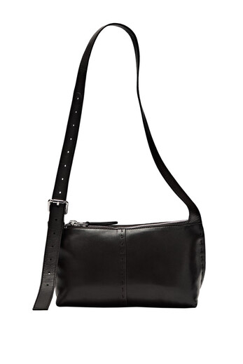 Massimo Dutti夏季新品2025女士配件纳帕皮革迷你斜背包06901646 棕色
