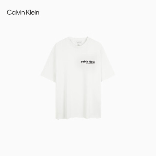 卡尔文·克莱恩（Calvin Klein）CK Jeans25早秋新款男士休闲纯色字母印花纯棉宽松短袖T恤4RC829G L1X-冰珀绿 XS