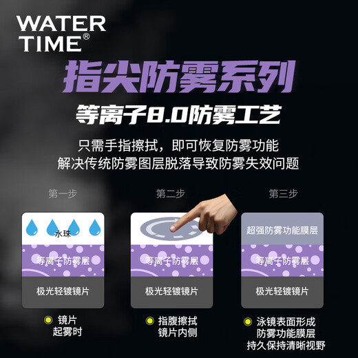 WATERTIME/Shuichuan swimming goggles myopia swimming goggles anti-fog adult men and women professional waterproof coating swimming goggles green