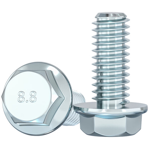 Tianzhuo Hardware national standard 8.8 grade galvanized flange outer hexagonal screw GB5789 comes with gasket bolts M5M6M8M10M12 M8*12 10 pieces galvanized with teeth