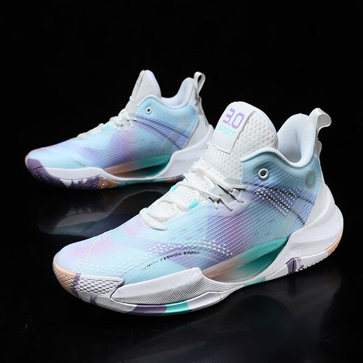 Wade Phantom's new basketball shoes for men's high top anti-slip wear-resistant shock-absorbing outdoor practical students and teenagers have 723 light moonlight 45