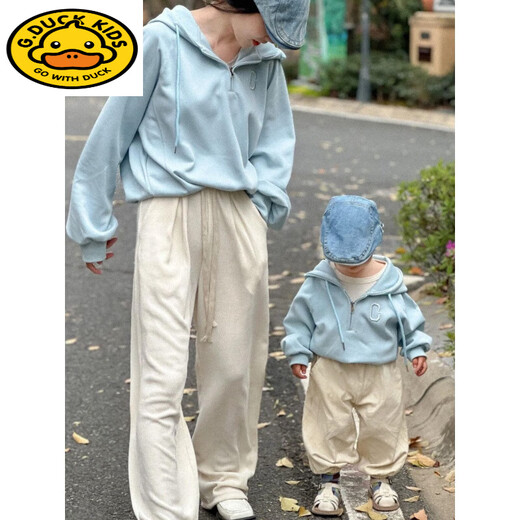 G.duck's special parent-child wear, spring and autumn sweatshirts, mother-and-daughter wear tops, long-sleeved sweatshirts, dopamine-like parent-child wear, mother-and-child wear, regular sweatshirt, unisex code, 170, adult size M, 98-118 Jin Jin equals 0.5 kg