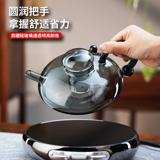 Full-degree heat-resistant glass teapot, electric ceramic stove, teapot, kettle, Pu'er white tea, household stove for teamaking, Huicai Mousepot, single pot 500ml
