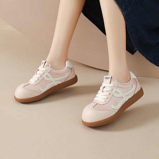 Samstag (ST/Sa) Frauenschuhe Leichte Trainingsschuhe für Frauen 2025 Frühlings- und Herbst neuer Soft Sohle Casual Schuhe Sommer Atmungsfreie vielseitige Sportbrettschuhe vor White 36