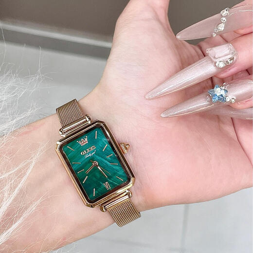 
Olius Swiss certified brand watch women's waterproof watch temperament retro women's watch women's light luxury quartz watch 6624 [Simplified series] Retro forest series