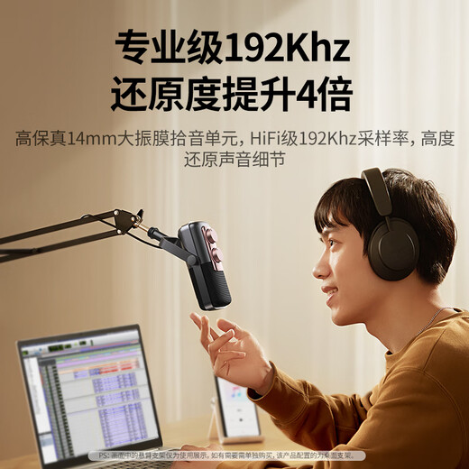 Green Alliance USB desktop computer microphone laptop desktop computer microphone live broadcast noise reduction radio condenser wheat online class retest game voice karaoke suitable speaker 90990A