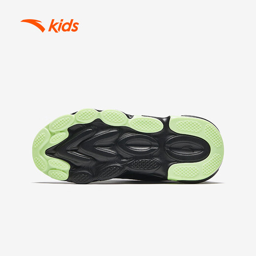 安踏儿童跑步鞋男童2025冬季革面赤焰运动旋钮扣跑鞋子A12435523NH