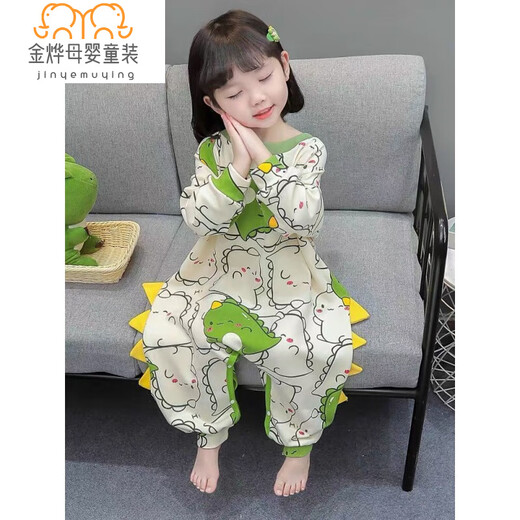 La versión coreana yujiyu de la primavera y el otoño, el nuevo dinosaurio de dibujos animados, el pijama de bebé se puede usar en el exterior con la delgada ropa casera de una pieza de manga larga 1049-cartoon Dinosaur 100 100