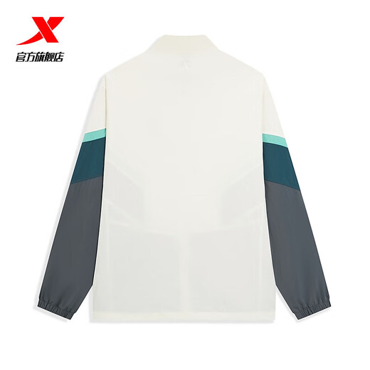 XPEP (XPEP) Store Single Windbreaker 2025 AUTOMNE NOUVEAU PRODUIT Cardigan autonome Veste Veste de veste en coton blanc / gris en alliage / Dark Cyan L