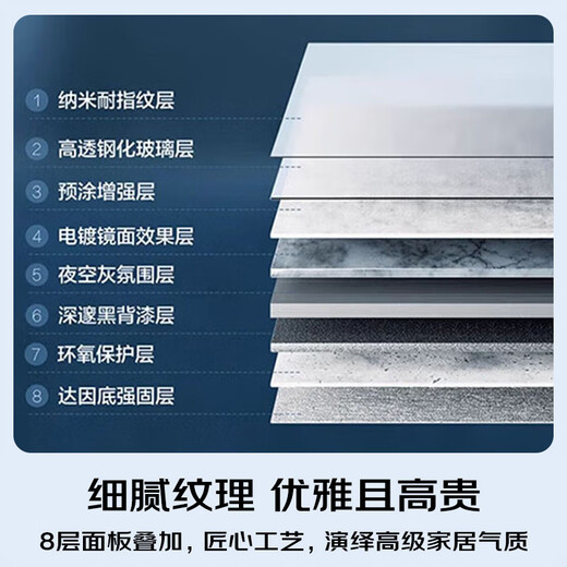 Panasonic Big Seal PLUS and light mirror 573L French multi-door mirror refrigerator ultra-thin zero-embedded dual system frost-free first-level energy efficiency NR-W582TG-M national subsidy