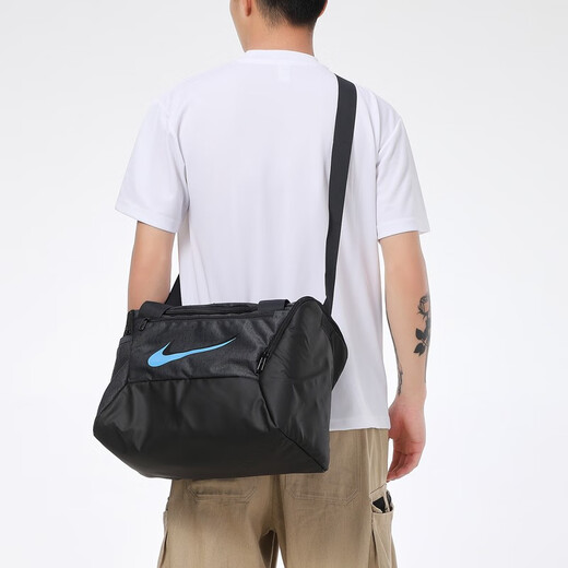 NIKE耐克单肩包运动桶包斜跨包休闲旅行训练健身单肩包 BA5567-010 酷黑色