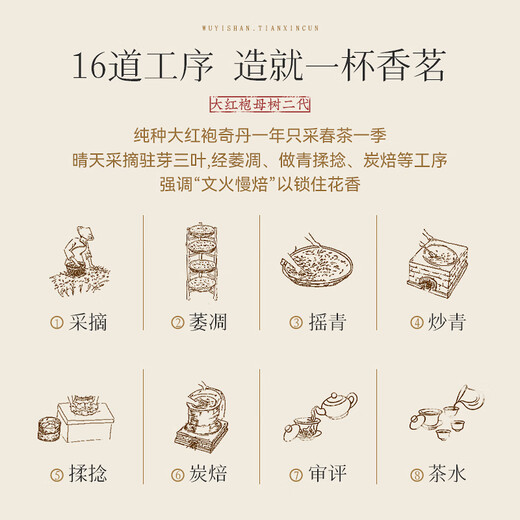 武夷山大红袍乌龙茶武夷岩茶正岩大红袍一级50g中火罐装茶叶
