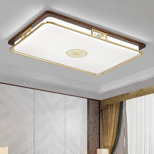 AOFUXIONG NEUE CHINA CHINA DIVE TOOM LAMPE Antike Haushaltsholzkunstlampe Modernes Massivholz Volles Spektrum Augenschutz Deckenlampe 9926-460 Kreis-Vollen-Spektrum Drei Farben