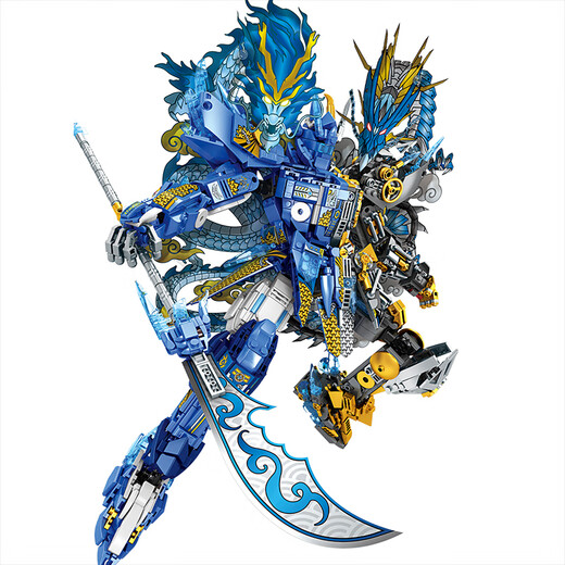 Lego High-Difficallyally Black Myth Sun Wukong Mecha Nezha Ao Bing Build Block Assembly 6-12 лет Детский игрушечный мальчик супер-большой полумеханический Ao Bing Mecha 1342 частицы 7-8-9-10-14-15-й день рождения.
