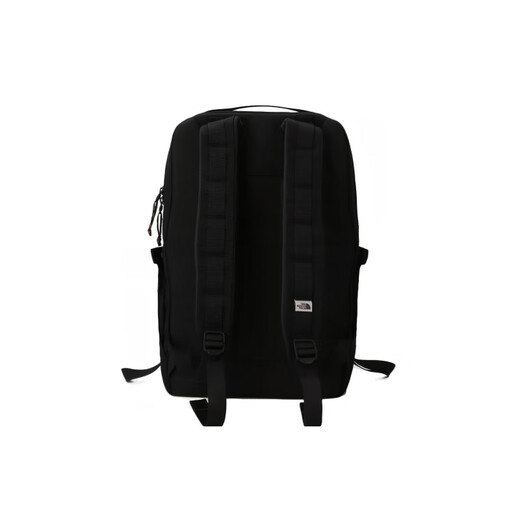 北面（The North Face）运动潮流Logo拉链开合再生聚酯纤维背包双肩包常规男女同款情侣款 黑色