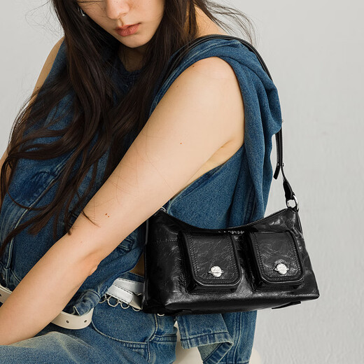 JellyToyBoyJtb Planet Frame Bolsa de axilas. Nicho Bolsa de Dumpling Portable 2025 Nuevo bolso de caramelo de una piel de vaca de moda para mujeres negras