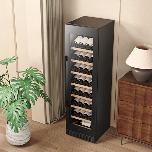 Bai Kailun wine cabinet, first-class energy efficiency, constant temperature and moisturizing wine cabinet, zero embedded compressor, home wine storage, sake beer display refrigerator, fruit beverage refrigerator bar, upgraded smart anti-fog door丨dual temperature丨red wine ice bar丨188L air-cooled and frost-free